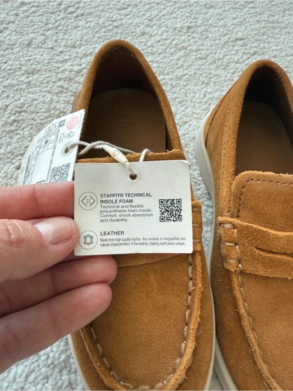 Kids Suede Loafers in Tan
